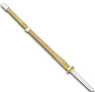 Shinai is made of bamboo with leather strap and plastic hand guard.
Overall lengths 47” with 33 “ blade, 46” with 32 “ blade, 44” with 31” blade and 41” with 30” blade