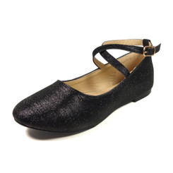 Nova Utopia Toddler Little Girls Flat Shoes - NFGF041 Black Glitter