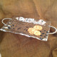 Hammered Tray with Beaded Handles