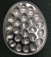 Beaded Egg Shaped Egg Plate holds 24 Eggs