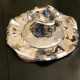 Round Hammered Tray shown with Misshapen Bowl