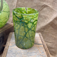 Lime green with green drizzle Tea Glass