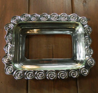 Swirl Pewter Pyrex Holder shown with the glass insert (not included)