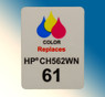 4758, Label, HP 61 Color, #CH562WN - Sheet of 77 Labels