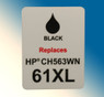 4759, Label HP CH563WN #61XL Black - Sheet of 77 Labels