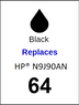 4919, Label, HP 64 Black - Sheet of 77 Labels