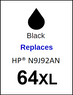 4921, Label, HP 64XL Black - Sheet of 77 Labels