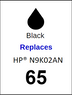 4923, Label, HP 65 Black - Sheet of 77 Labels