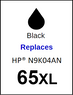 4925, Label, HP 65XL Black - Sheet of 77 Labels