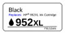 4978, Label, HP 952XL Black - Sheet of 24 Labels