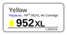 4981, Label, HP 952XL Yellow - Sheet of 24 Labels