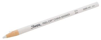 Sharpie China Markers, Peel-Off, White