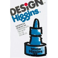 HIggins Drawing Ink Turquoise Blue  Pen Mountain
