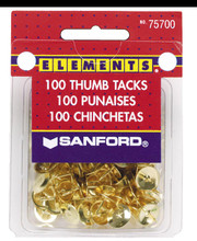 100 Brass Thumb Tacks