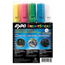Bright Sticks 5 Color Set: White, Yellow, Green, Pink, Blue - Pen Mountain