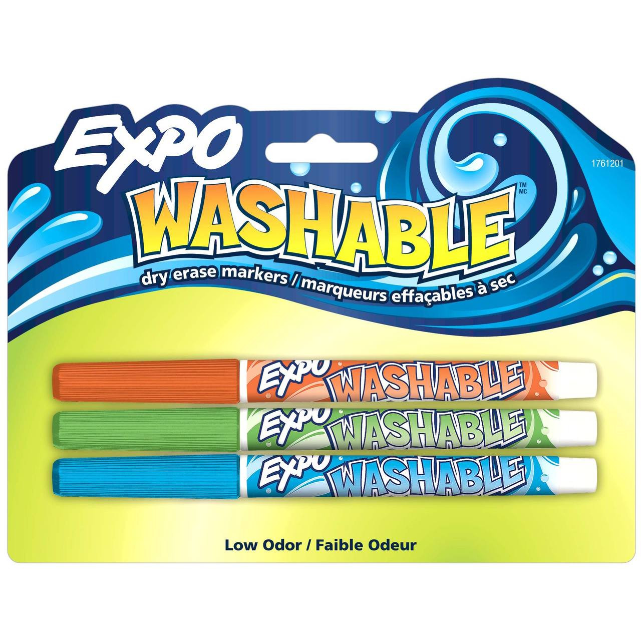 Expo Washable 3 Color Set Fine: Blue, Green, Orange - Kingpen