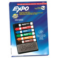 Expo 2 Lo Odor Dry Erase Marker Organizer: Eraser, Black, Blue, Brown, Green, Orange, Red - Pen Mountain