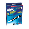 Expo 2 Lo Odor Dry Erase Marker Chisel 8 Color Set:Black, Red, Blue, Green, Brown, Orange, Purple, Pink - Pen Mountain