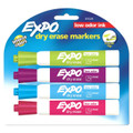 Expo 2 Lo Odor Dry Erase Marker Chisel 4 Color Set: Aqua, Lime, Pink, Plum - Pen Mountain