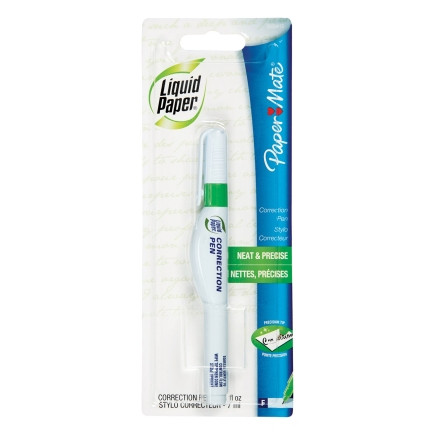 Papermate LIquid Paper Correction Pen 7ml shake and squeeze - penmountain