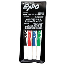 Expo Dry Erase Marker Fine 4 Color Set:Black, Red, Blue, Green - Pen Mountain