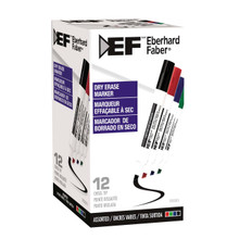 Eberhard Faber Dry Erase Marker Set: 3 Each Black, Red, Blue, Green - Pen Mountain
