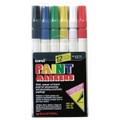 Uni-Paint PX 21 Oil Base 12 Paint Marker Set: Black, Red, Blue, Green, White, Yellow, Orange, Violet, Light Blue, Silver, Gold, Pink - Pen Mountain