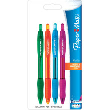 Papermate Profile Retractable Ball Point 1.4mm 4 Color Set Green, Magenta, Orange, Turquoise - Pen Mountain