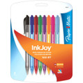 Papermate Inkjoy 100 Retractable 1.0mm  8 Color Set:Black, Blue, Green, Orange, Pink, Purple, Red, Turquoise - Pen Mountain