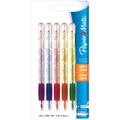 Papermate Expressions Retractable 1.0mm Ball Point Medium 5 Color Set: Blue, Green, Orange, Purple, Red - Kingpen
