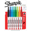 Sharpie Retractable Ultra Fine Markers 8 Color Set: Black, Red, Blue, Green, Aqua, Turquoise, Tangerine, Lime - Pen Mountain