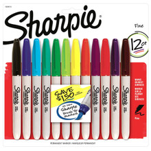 Sharpie Fine Marker 12 Color Set - Kingpen