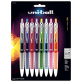 Uniball 207 Gel Medium 8 Color Set: Black, Blue, Green, Light Blue, Orange, Pink, Red, Purple - Black, Blue, Green, Light Blue, Orange, Pink, Purple, Red -Pen Mountain