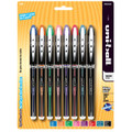Uniball Vision Elite Stick 8 Color Set: Black, Blue, Blue/Black, Green, Red, Pink, Purple, Orange - Pen Mountain