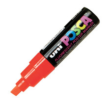 Uni-Posca PC 85F Water Base Fluorescent Broad Chisel Red - Pen Mountain