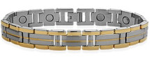 11mm Designer Magnetic Two-Tone Steel Men's Bracelet