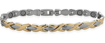 7mm Designer Two-Tone Steel Magnetic Men's Bracelet