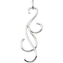 Sterling Silver Swirl & Curl Pendant