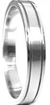 Stainless Steel Thin Double Groove Ring