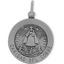 Sterling Silver Caridad Del Cobre Medal Medallion
