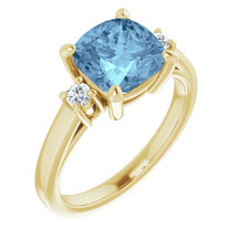 10 Karat Yellow Gold CHOOSE YOUR STONE 8mm Gemstone Ring