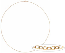 Thin Yellow Gold Cable Chain