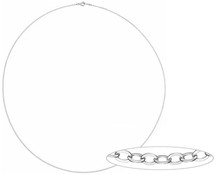 Thin White Gold Cable Chain