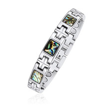 Stainless Steel Magnetic Mother of Pearl bracelet