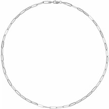 Genuine Sterling Silver Paper Clip Chain