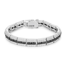 Balboa Onyx Cubic Zirconia Rhodium Plated Bracelet