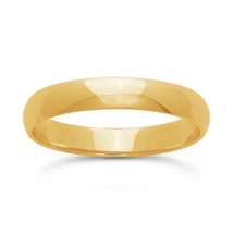 10 Karat Yellow Gold 3mm Half Round Comfort Fit Band