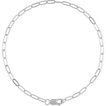 Genuine Sterling Silver Paper Clip Necklace