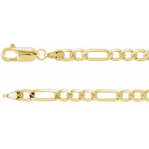 10 Karat Yellow Gold 4mm Figaro Chain