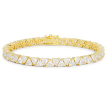 Divinity 28 Carat Gold Plated Cubic Zirconia Tennis Bracelet